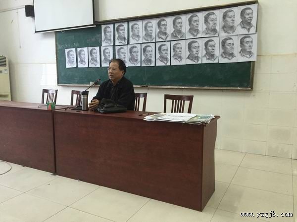 三江学院美术学院张五力院长来公道中学讲学 三江学院美术学院张五力院长来公道中学讲学